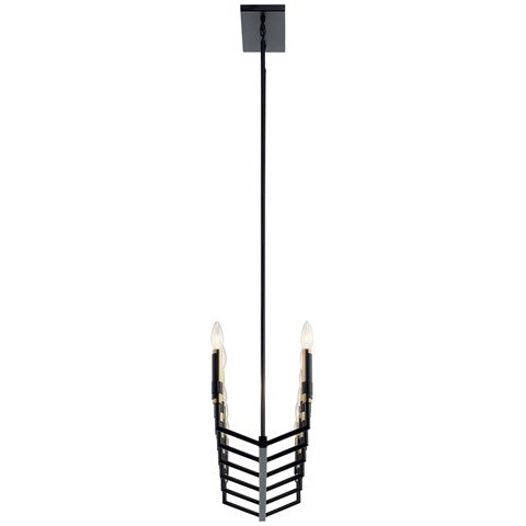 Armand™ 42.75" 12 Light Linear Chandelier Black and Bronze
