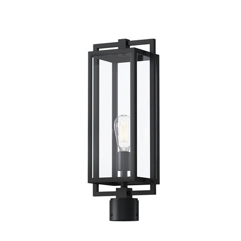Goson™ 20" 1 Light Post Light with Clear Glass Black